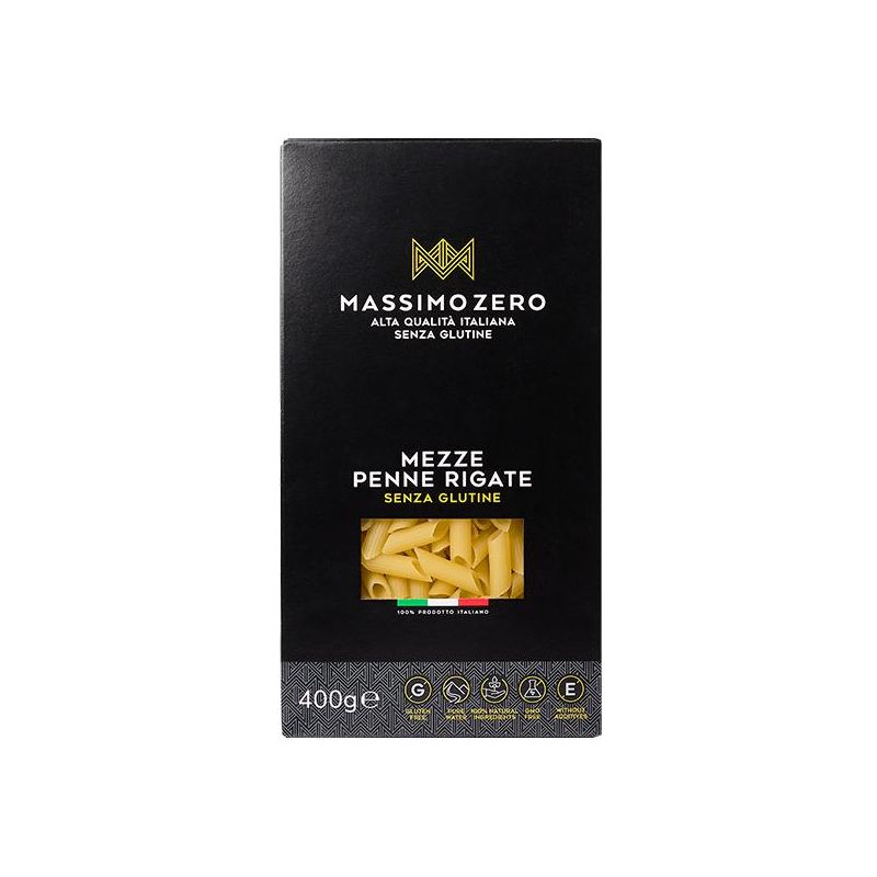 Massimo Zero Mezze Penne Rigate - Senza Glutine, 400g