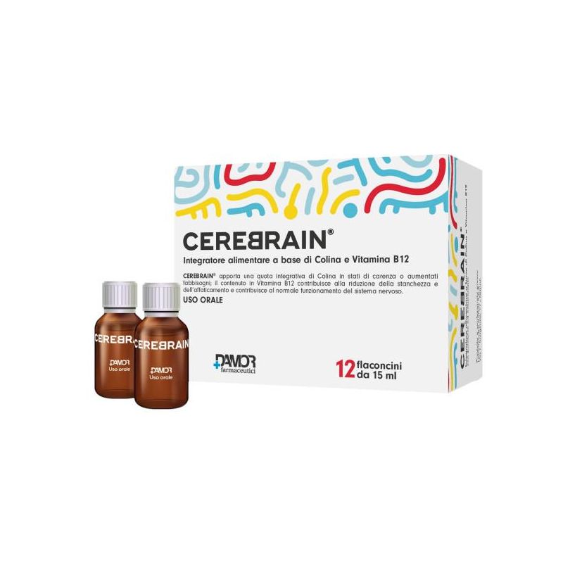 Cerebrain Integratore Cognitivo - Confezione da 12 Flaconcini da 10ml