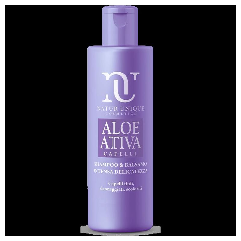 Unique Natur Aloe Active Shampoo e Balsamo per un'Intensa Delicatezza - 250ml