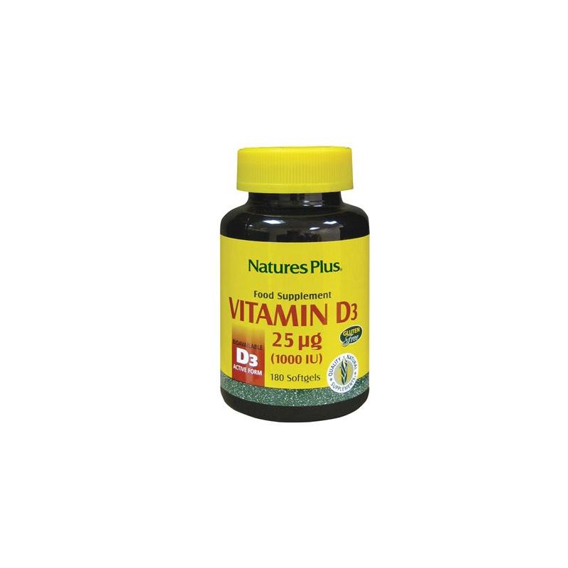 Nature's Plus Vitamina D3 1000UI - 180 Perle di Softgels