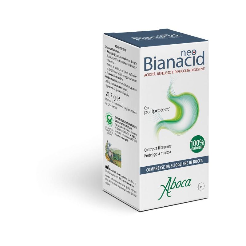 Aboca NeoBianacid: 14 Compresse Masticabili per Acidità