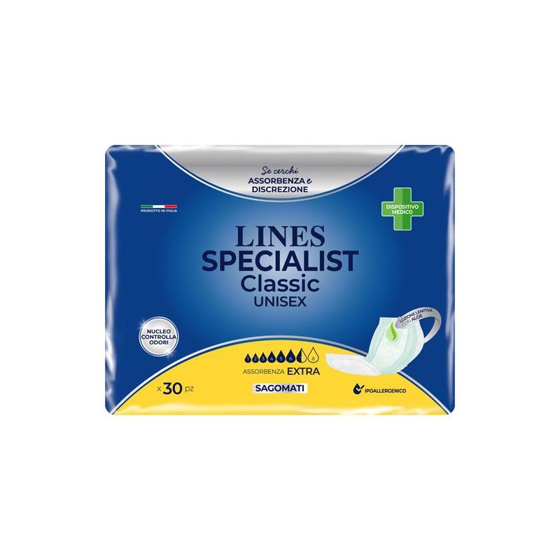 Lines Specialist Classic Extra - Pannolone Sagomato 30 Pezzi