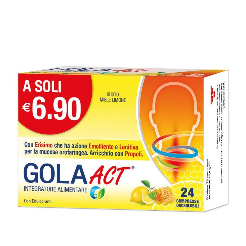 Gola Act Compresse Miele Limone - Confezione da 24