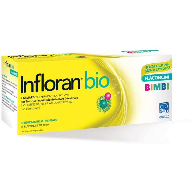 Infloran Bio Bimbi: 14 Flaconcini Probiotici per Bambini