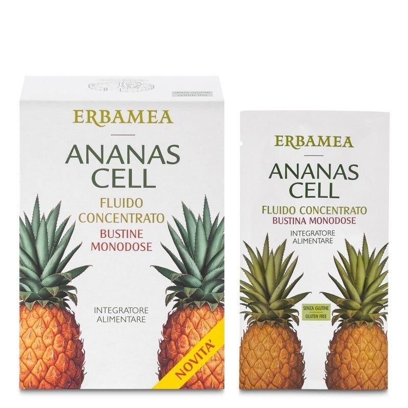 Erbamea Ananas Cell - Fluido Concentrato Anticellulite in Bustine - 15 Pezzi