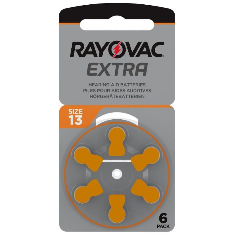 Batterie Rayovac Extra 13 per Amplificatori Acustici, Pacco da 6 Pezzi