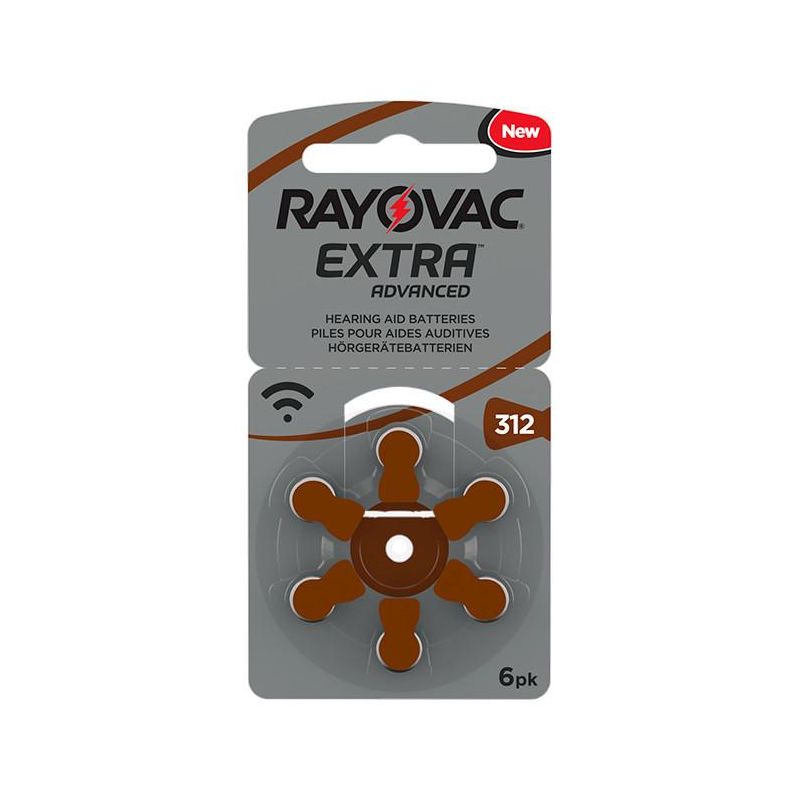 Rayovac 312 Extra Advanced Batterie - Pacchetto da 6 Pezzi