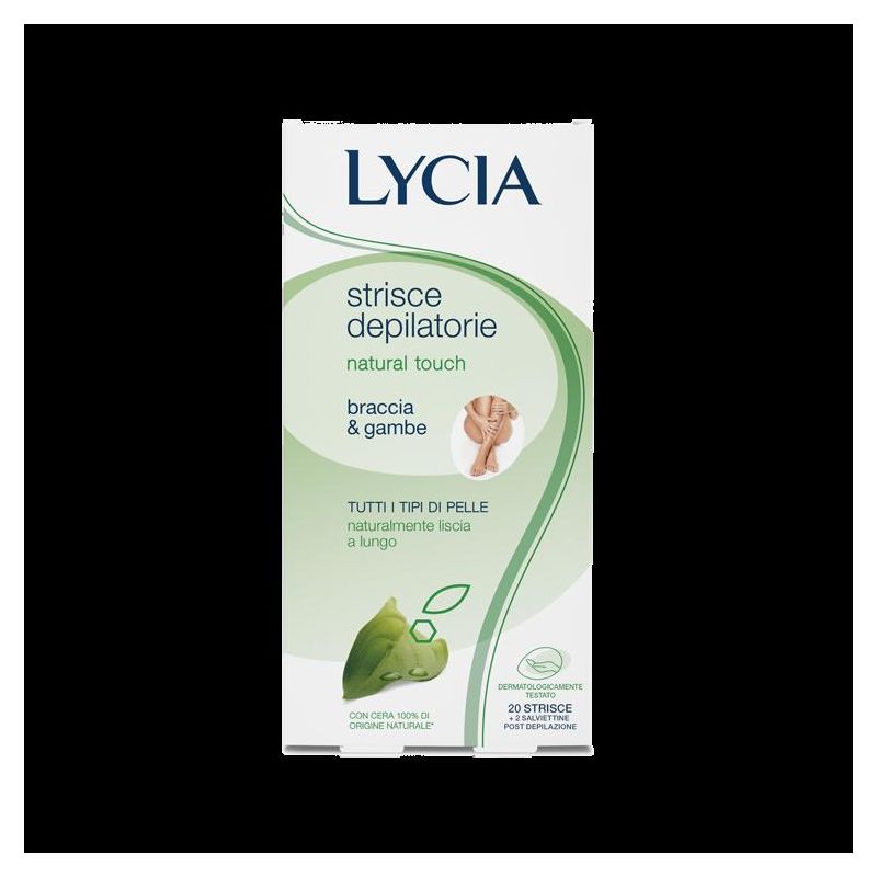 Lycia Natural Touch - 20 Strisce Depilatorie per Gambe e Braccia