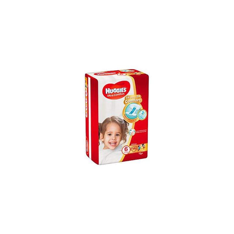 Huggies Ultra Comfort Pannolini Taglia 6 per Bambini 16-30kg, Pack da 14 Pezzi