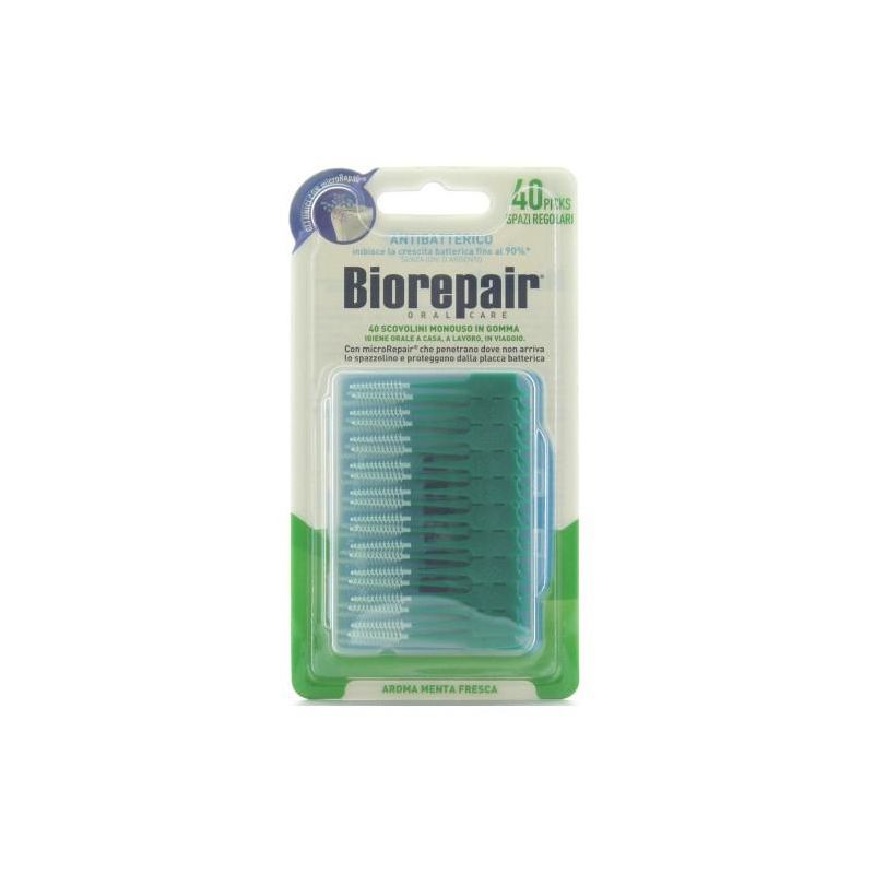 Biorepair Scovolino in Gomma Regular - Confezione da 40 Pezzi