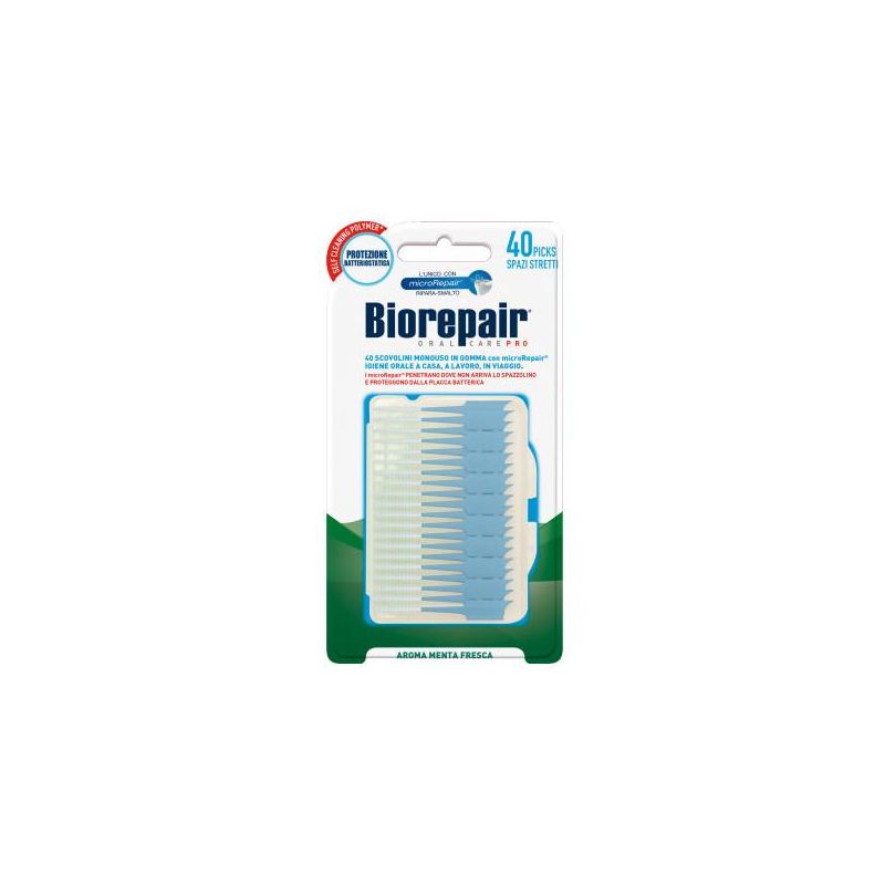 Biorepair Scovolino Fine in Gomma - Confezione da 40 Pezzi