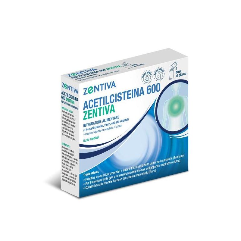 Zentiva Acetilcisteina 600mg - Confezione da 10 Bustine