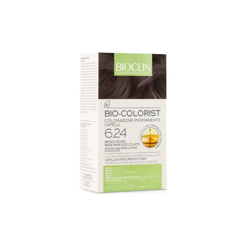 Bioclin Bio Colorist - Tintura Permanente 6.24 per Capelli Biondo Scuro Beige Rame
