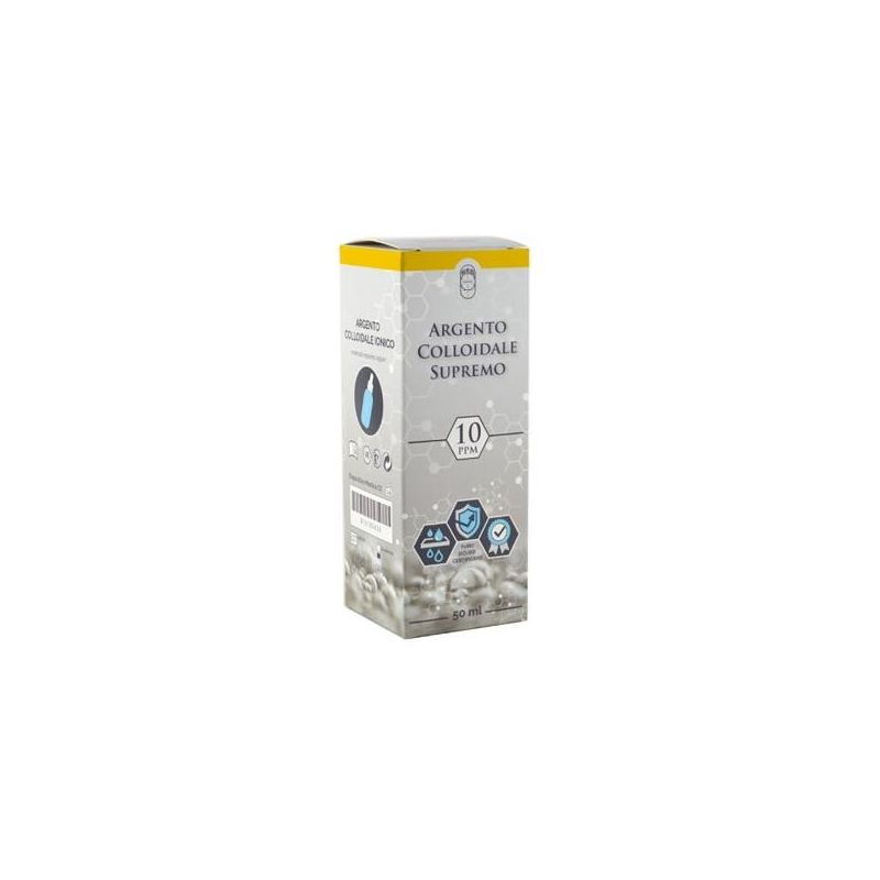 Supremo Argento Colloidale Certificato 10PPM con Contagocce 50ml