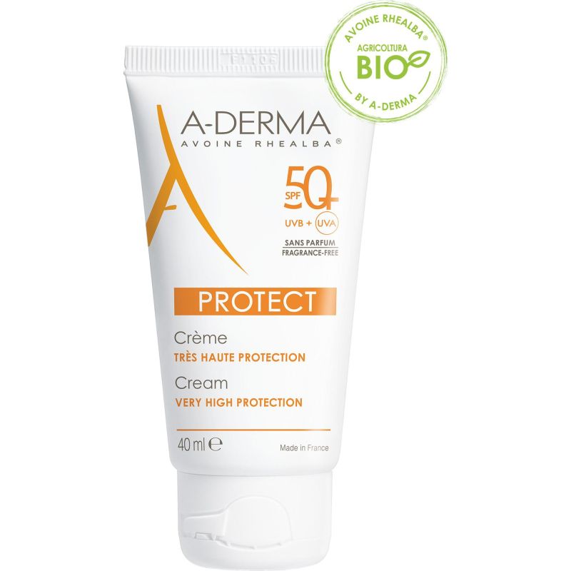 A-Derma Protect Crema Protettiva SPF 50+ Senza Profumo, 40ml