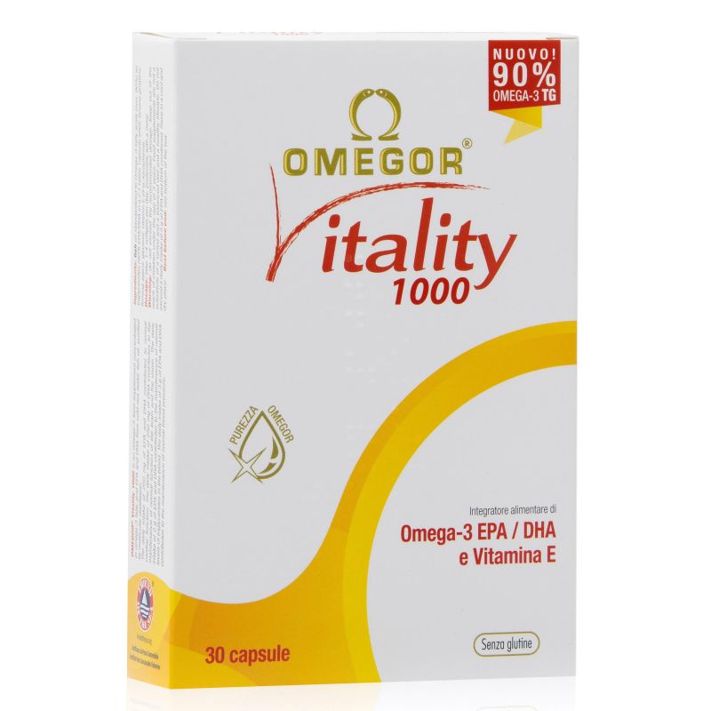 Omegor Vitality 1000 - 30 Capsule Molli per il Benessere