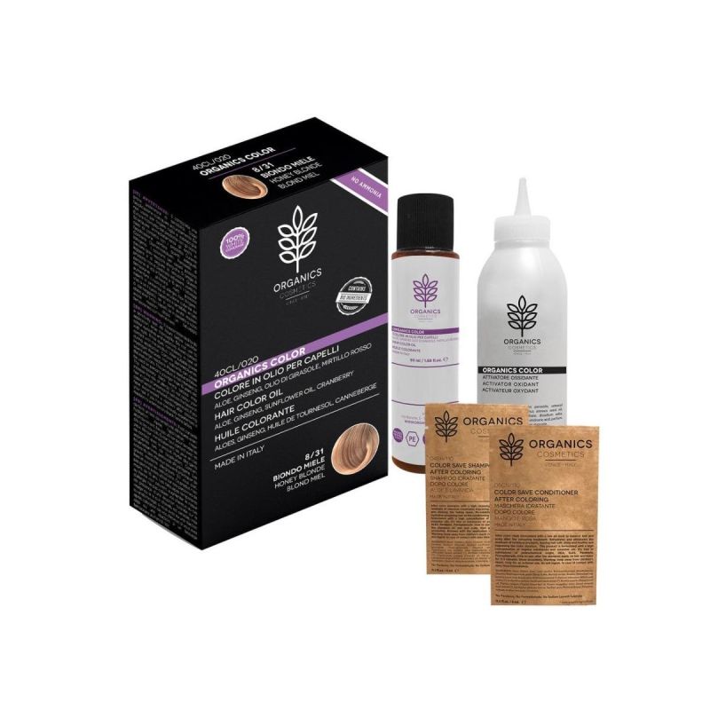 Kit Tinta Capelli Organica Biondo Miele - Organic Cosmetics Color 8/31