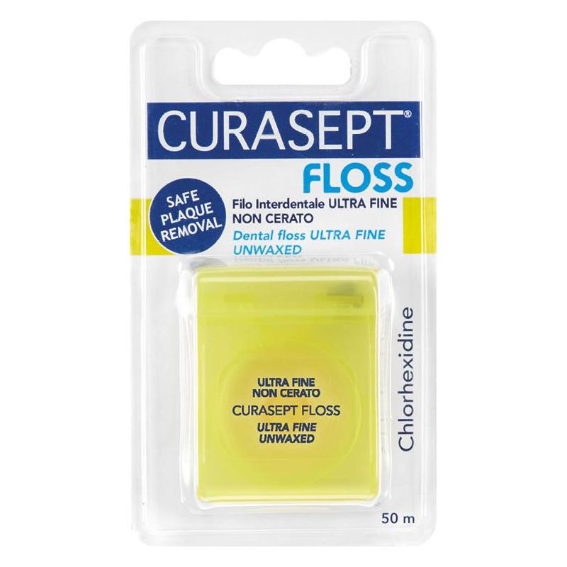 Curasept Ultra Fine Non-Waxed Classic Dental Floss con Clorexidina - 50m