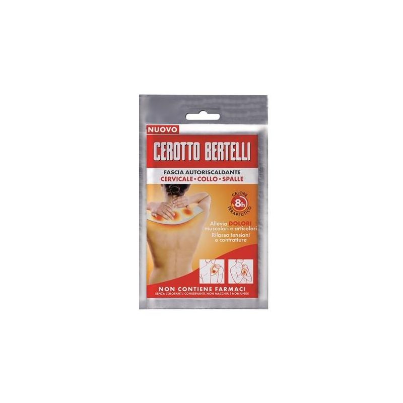 Bertelli Cerotto Autoriscaldante per Cervicale, Collo e Spalle - 1 Pezzo