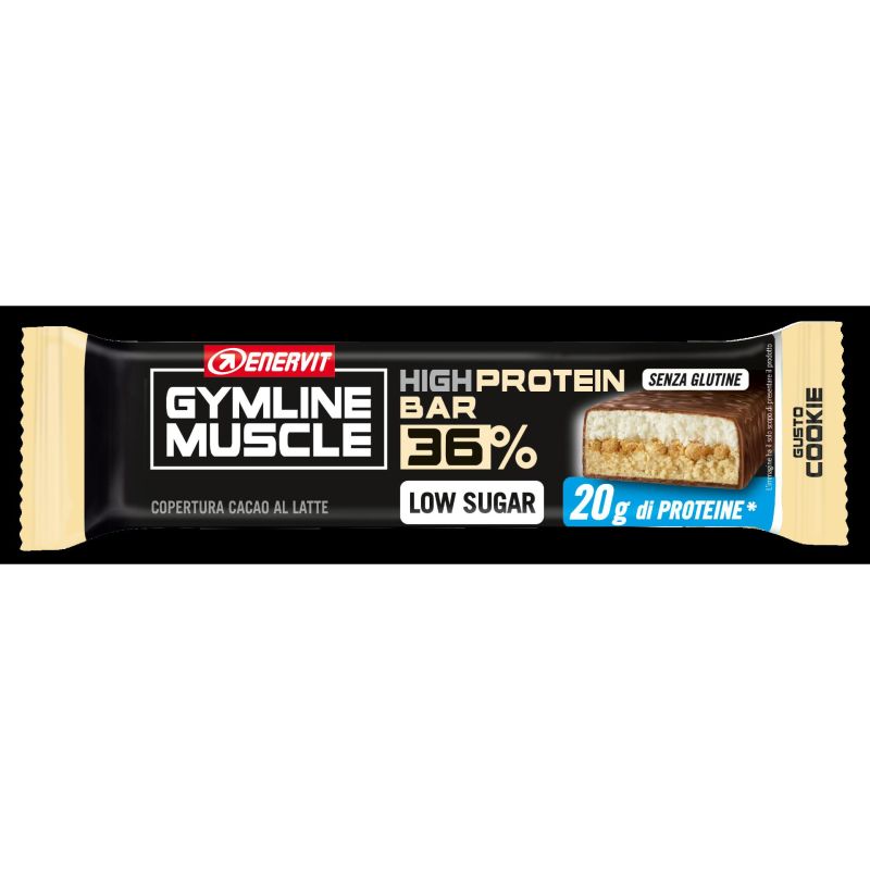Enervit Gymline Protein Bar, 36% High Protein, Cookie Flavor - 55g