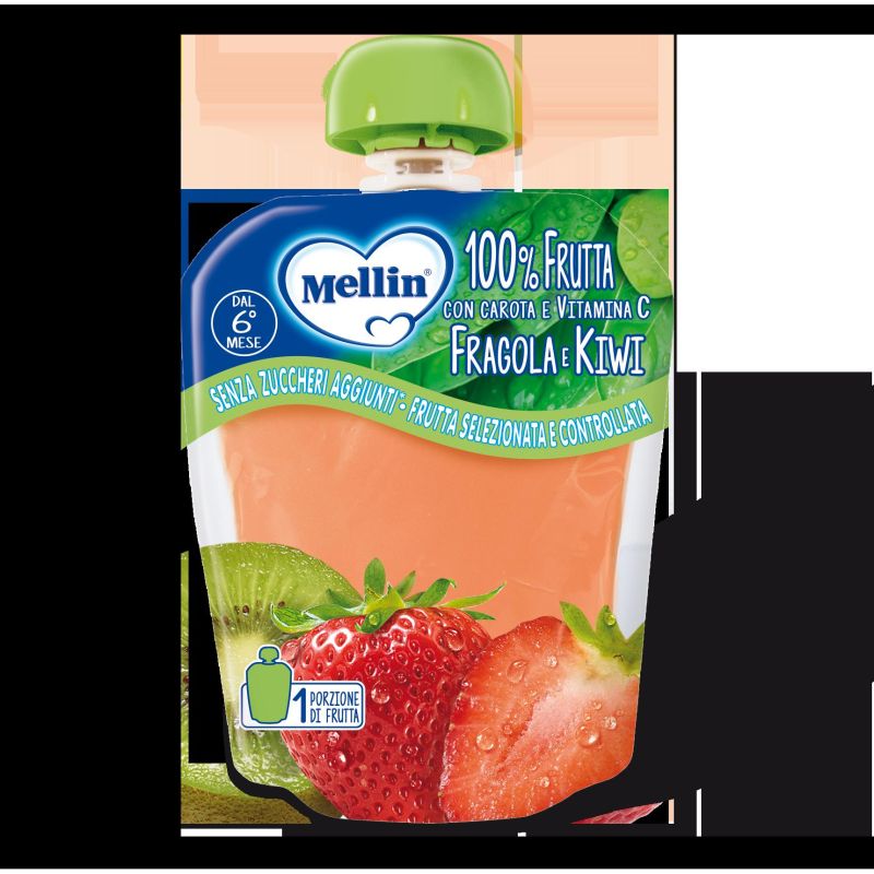 Mellin Pouch Fragola e Kiwi 90g