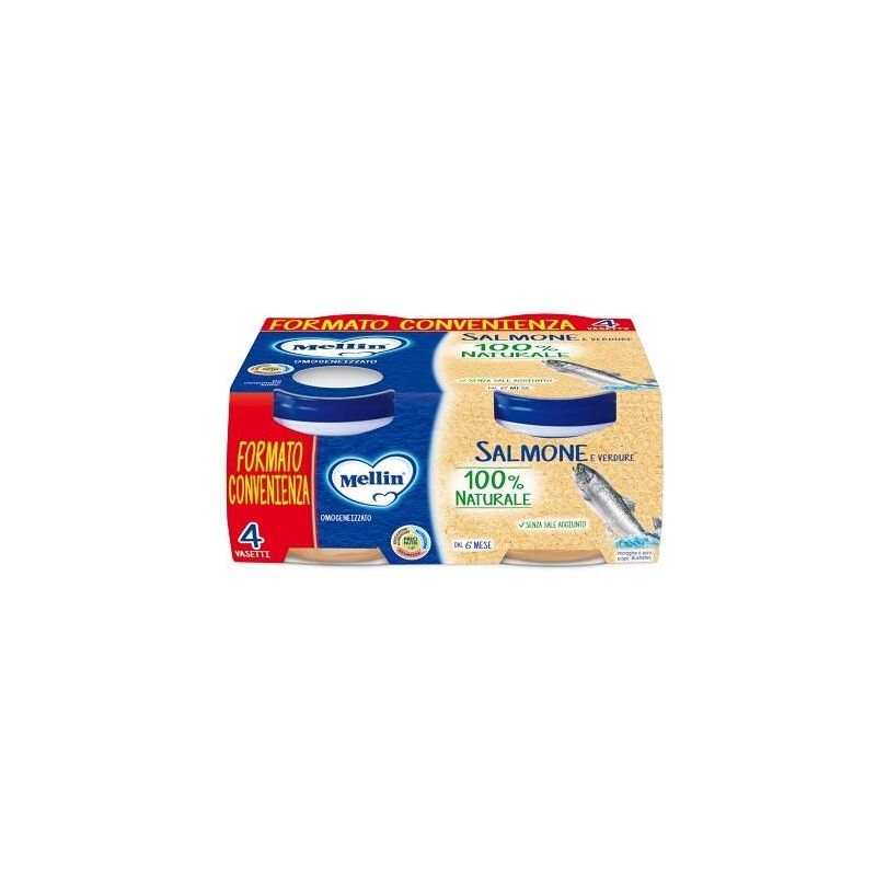 Mellin Omogeneizzato di Salmone - Confezione da 4 x 80g