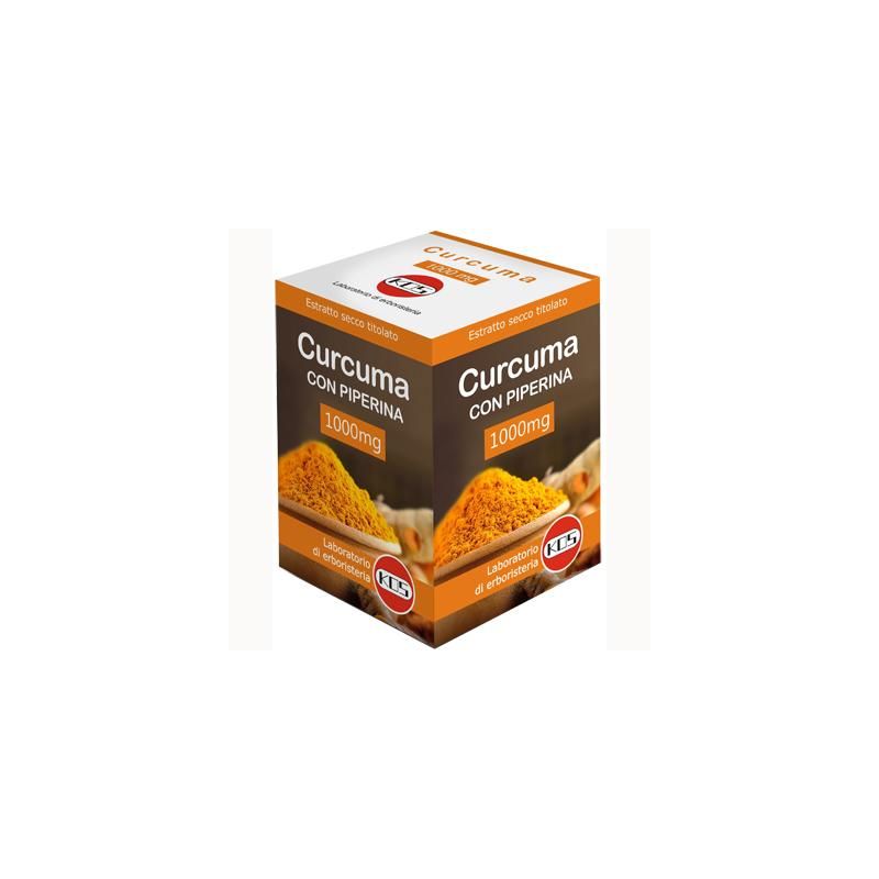 Kos Curcuma con Piperina - 30 Compresse Ovali da 1g