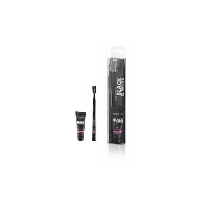 Curaprox Set Sbiancante: Dentifricio 10ml e Spazzolino Incluso