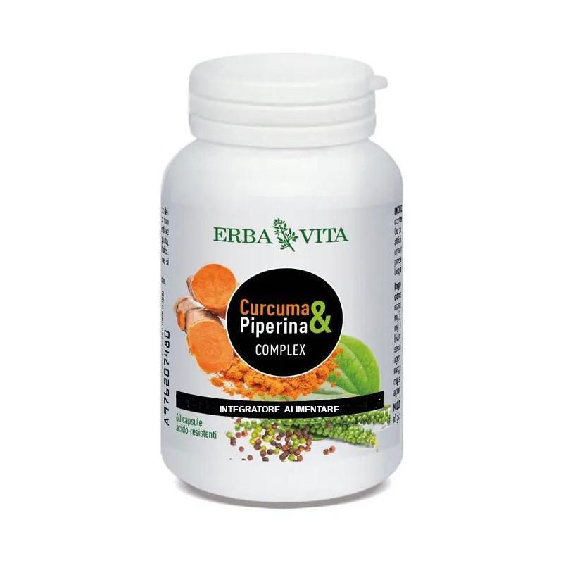Erba Vita Complex di Curcuma e Piperina - 60 Capsule