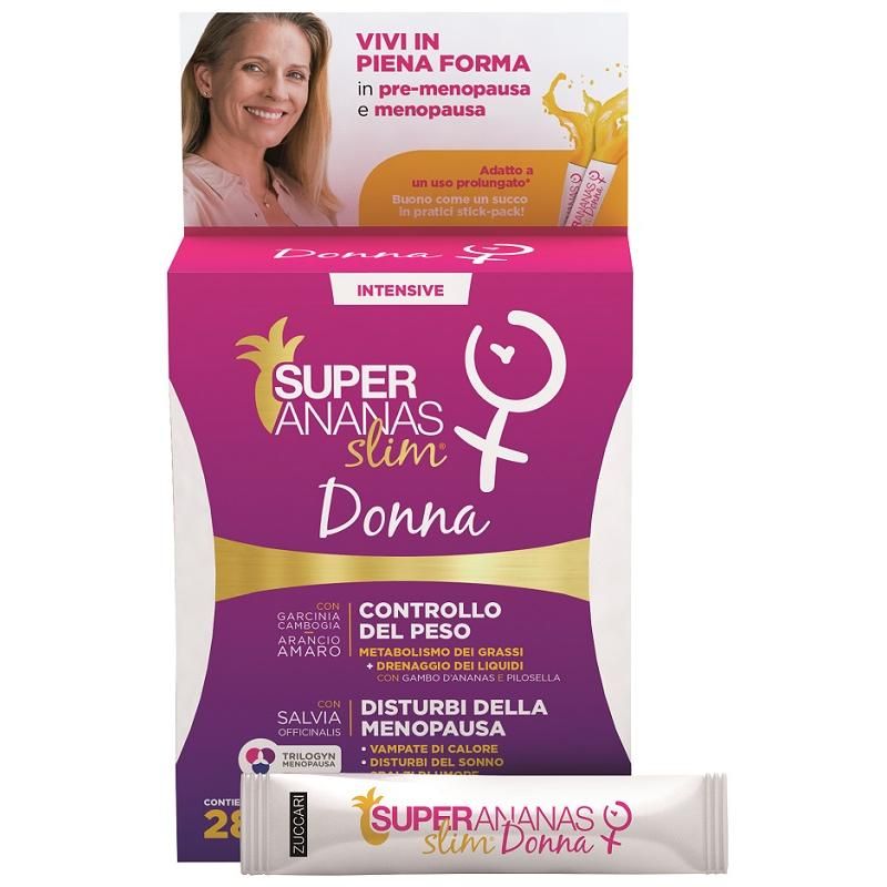 Super Slim Ananas Donna - Integratore per Dimagrimento, 28 fiale da 10 ml