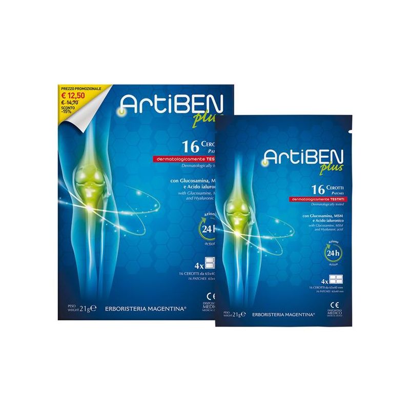 Artiben Plus - Confezione da 16 Cerotti Medicati