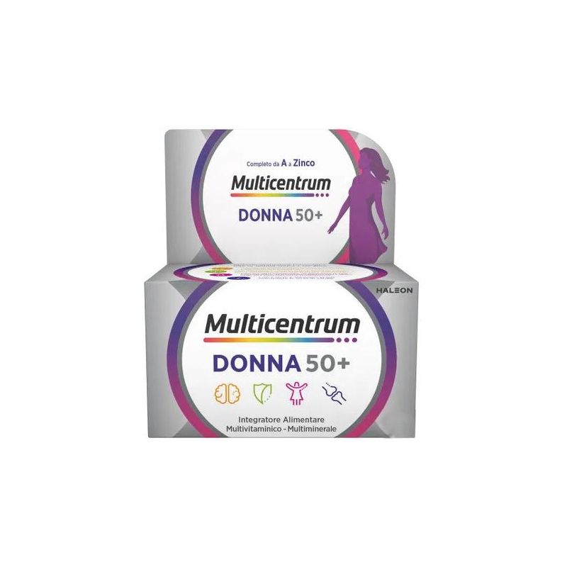 Multicentrum Donna 50+: Integratore Multivitaminico e Multiminerale - 60 Compresse