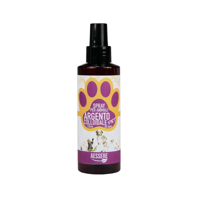 Spray di Argento Colloidale 50 PPM per Animali Domestici, 150ml