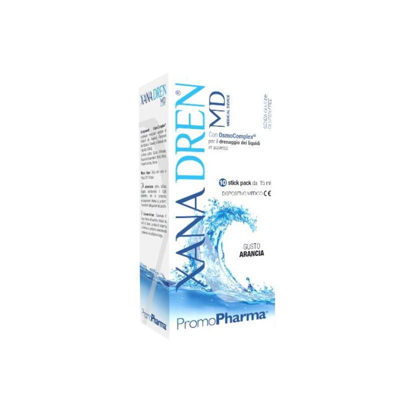 Promo Pharma Xanadren Md - Integratore Alimentare Gusto Arancia - 10 Stick