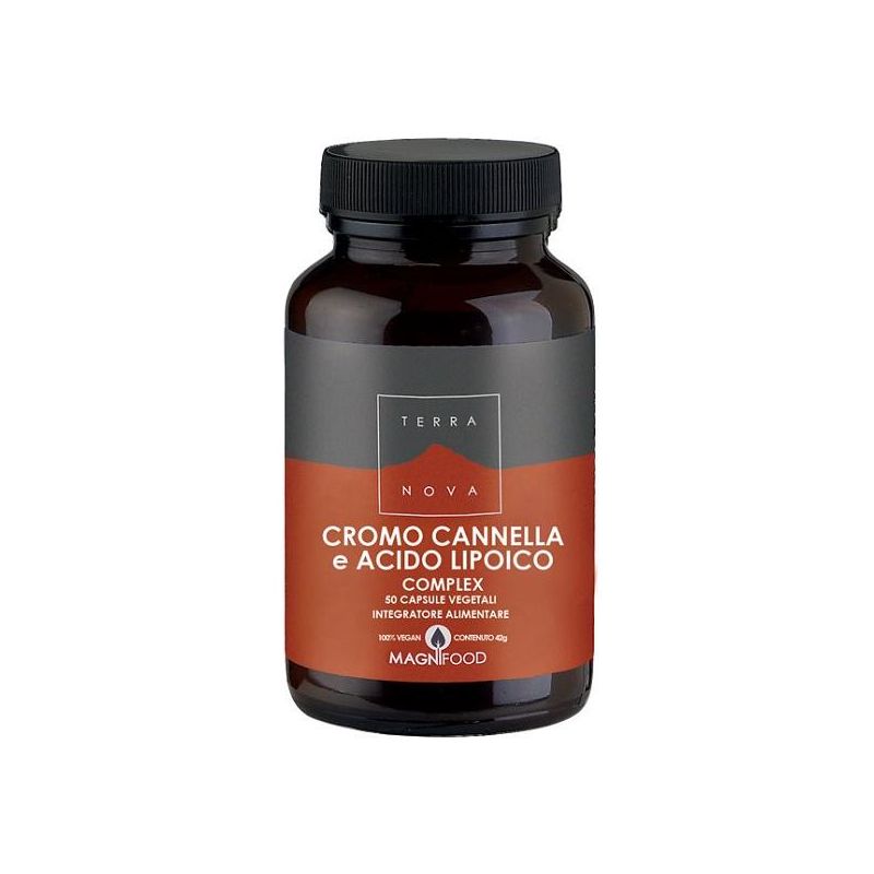 Terranova Complex con Cromo, Cannella e Acido Lipoico - 50 Capsule