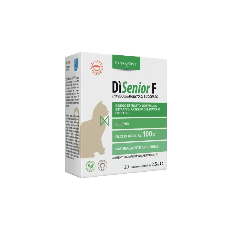 Disenior F - Alimento Complementare per Gatti Anziani, 20 Bustine da 2,5g