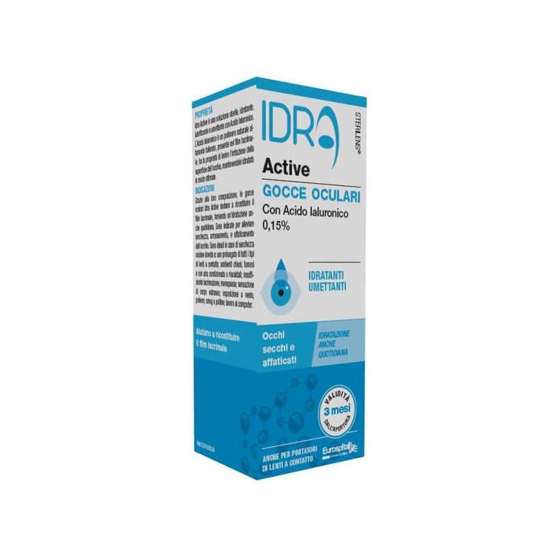 SteriLens Idra Active - Gocce Oculari con Acido Ialuronico 0.15% - 10ml
