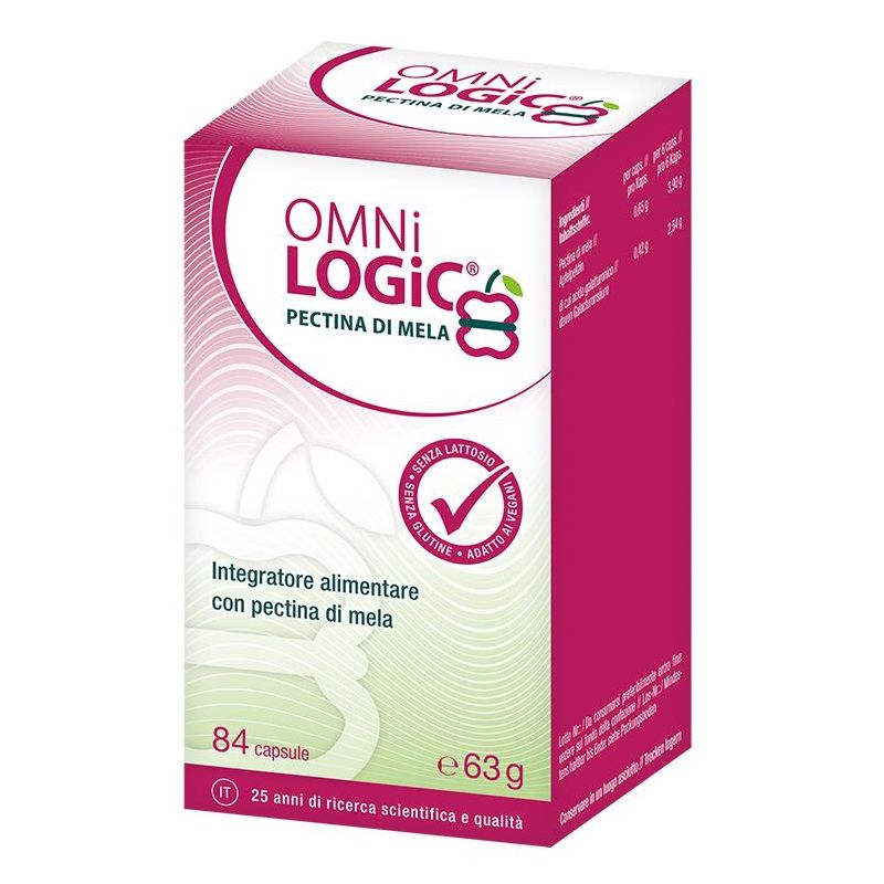 Omni Logic Pectina di Mela - Supplemento Alimentare, 84 Capsule