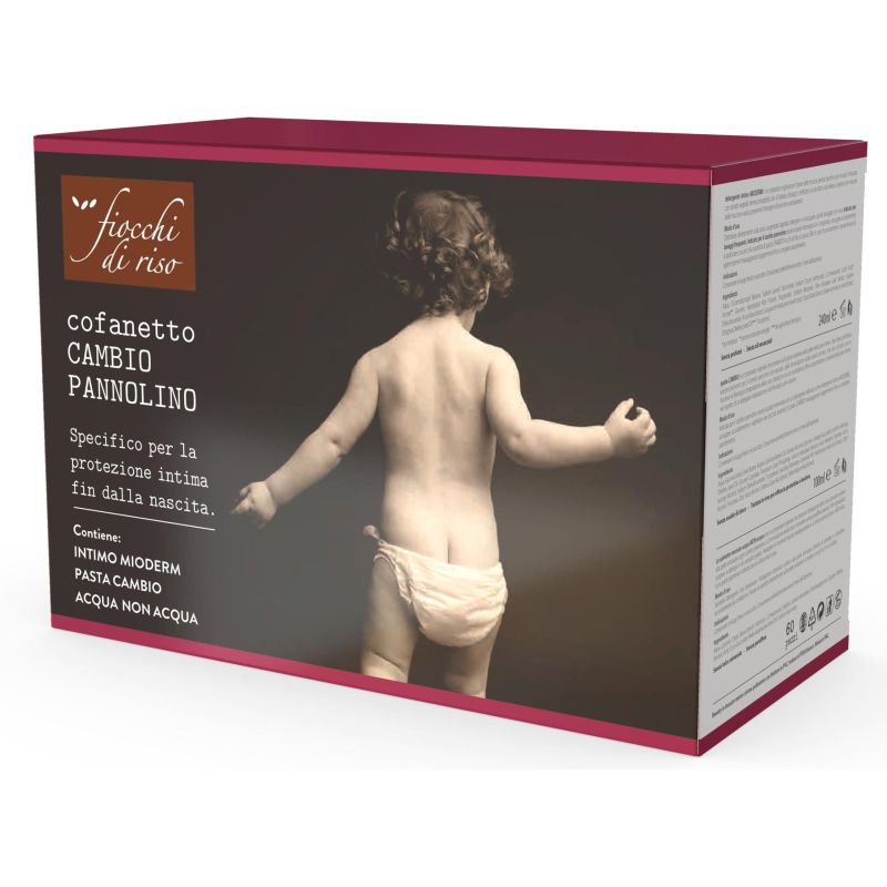 Cofanetto Pratico per Cambio Pannolino con Fiocchi di Riso