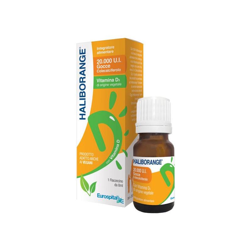 Haliborange Colecalciferolo 20000 UI - Gocce di Vitamina D3, 8ml