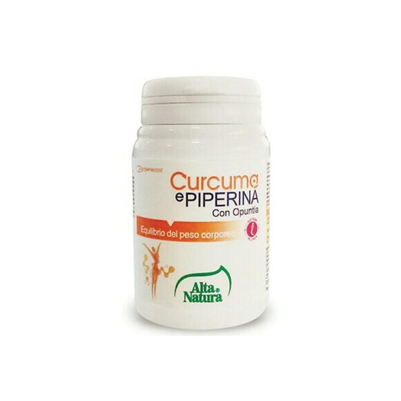 Curcuma e Piperina con Opuntia - Integratore 45 Compresse 900mg