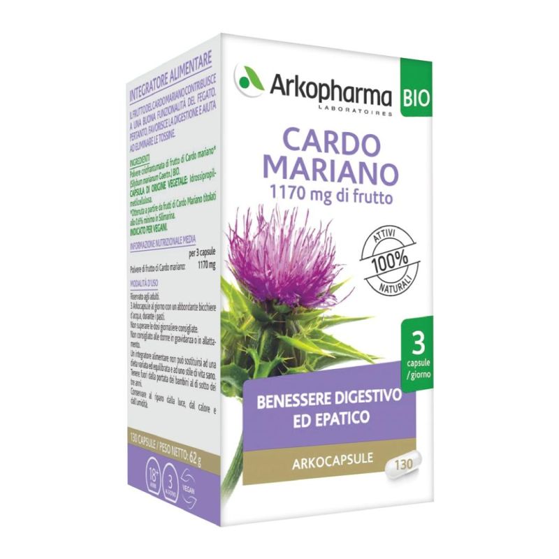 Arkopharma Cardo Mariano 130 Capsule - Integratore Alimentare