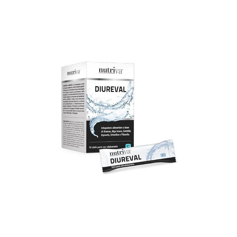Nutriva Diureval - Pacchetto di 15 Stick per Controllo Diuretico
