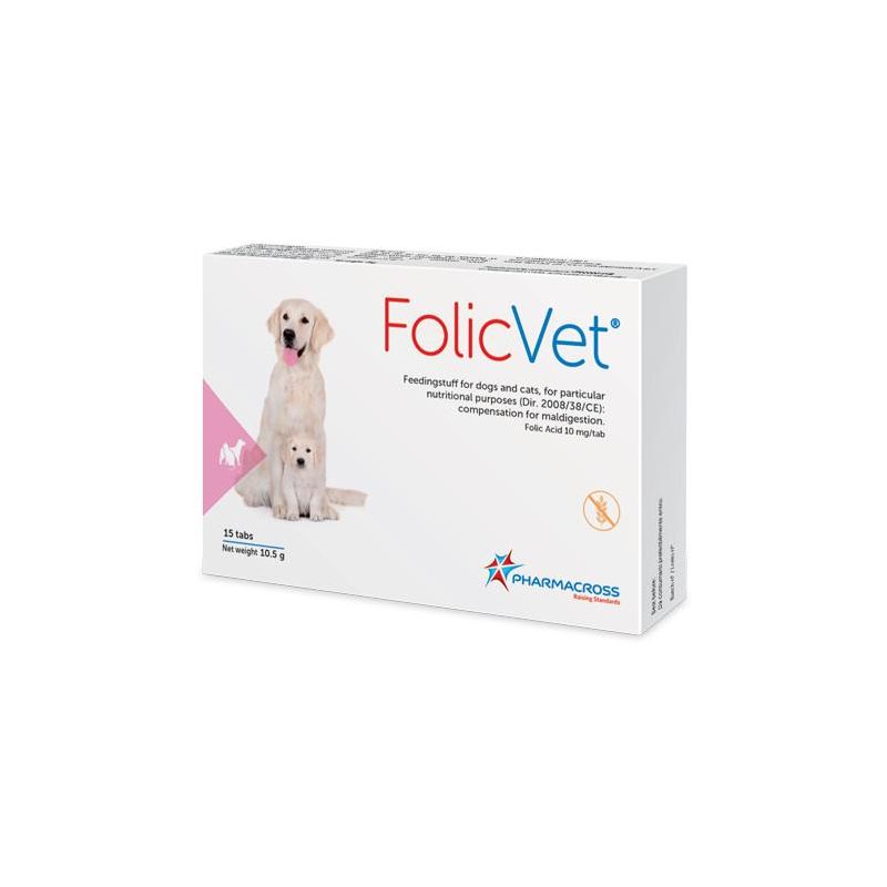 Folivet - Integratore Multivitaminico per Cani e Gatti - 15 Compresse
