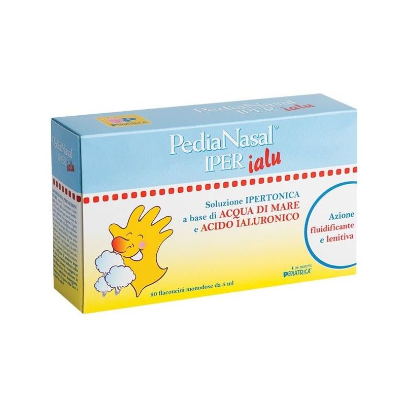 Pedianasal Iper: Soluzione Nasale Ipertonica con Acido Ialuronico - 20 Flaconcini Monodose