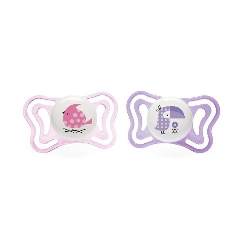 Chicco Light Girl Succhietto in Silicone per 2-6 Mesi, Confezione da 2 Pezzi
