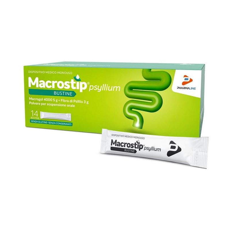 Macrostip Psyllium - 14 Bustine per la Salute Intestinale