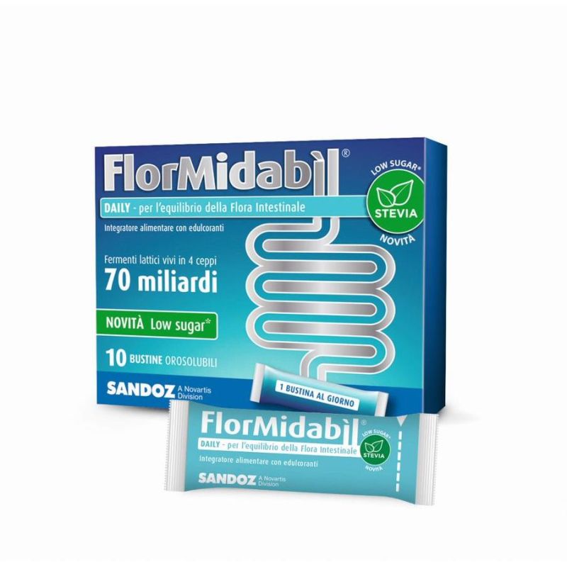 Flormidabil Daily Probiotico da 70 Miliardi con Stevia - 10 Bustine