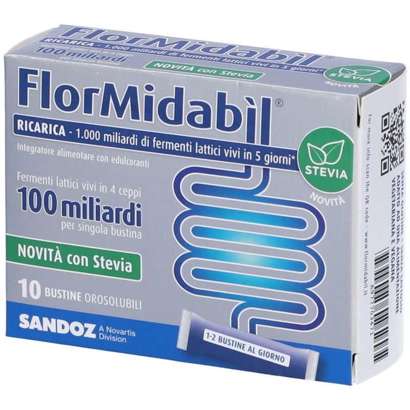 Flormidabil Stevia - Ricarica 100 Miliardi - 10 Bustine
