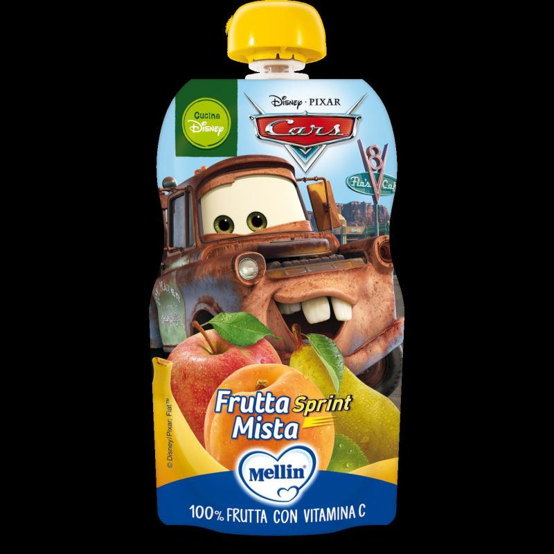 Mellin Disney Mixed Fruit Snack Pouch 110g